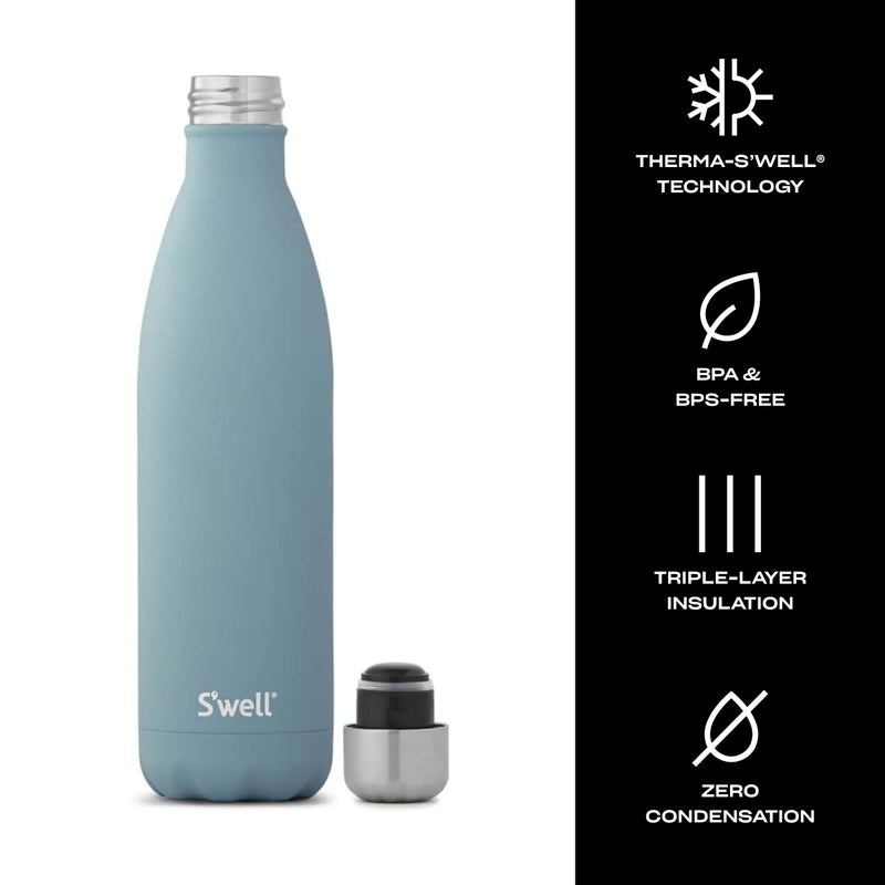 S'well Stainless Steel Water Bottle, 25oz, Aquamarine, Triple Layered Vacuum Insulated Containers Keeps Drinks Cold for 48 Hours and Hot for 24, BPA Free, Perfect for On the Go - Image 3